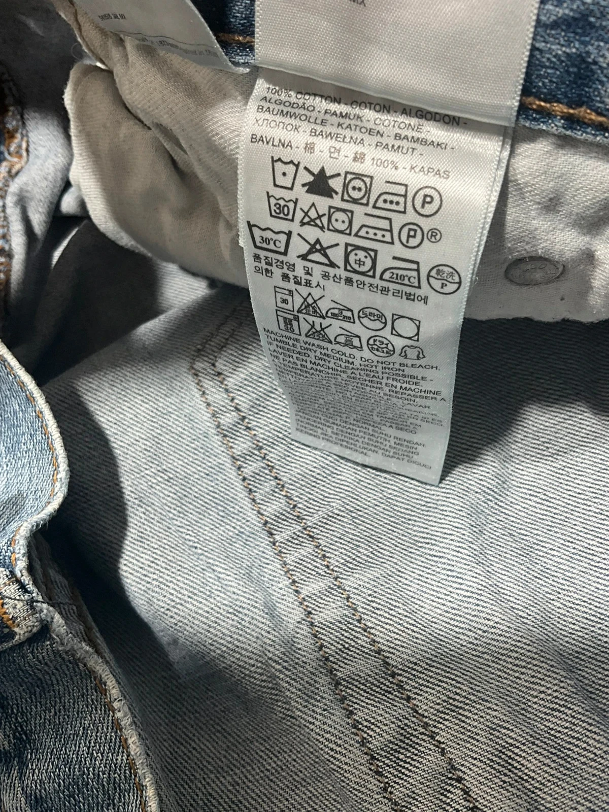 Jean Levi's Coupe Droite W32 L30 Vintage 100% Coton Bleu Délavé Lvh 184 – photo 14